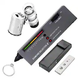 Home Collection - Jeweler Diamond Testing Kit – Portable Diamond Tester with 60X LED Illuminated Magnifier Loupe