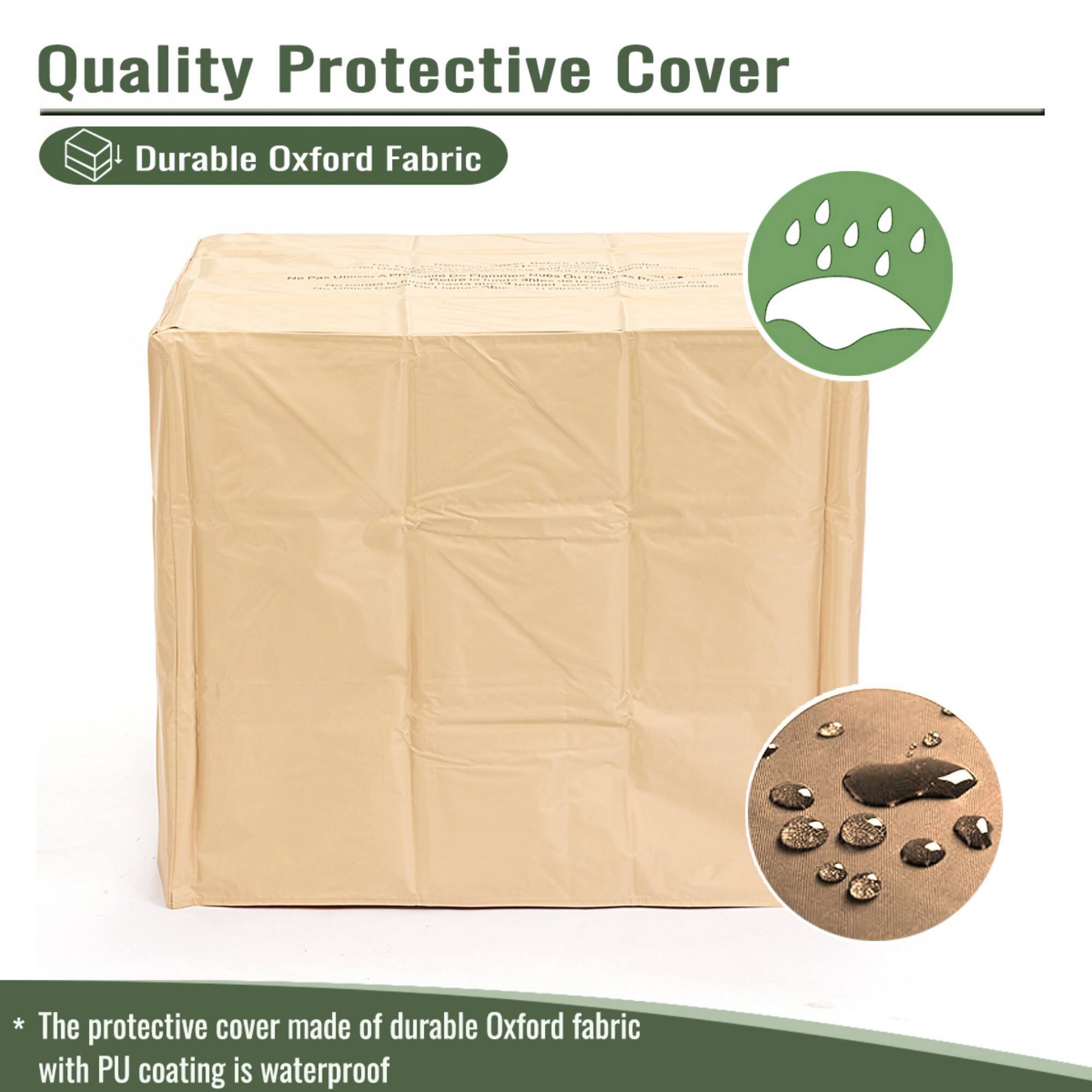 Quality Protective Cover

- Durable Oxford Fabric

* The protective cover made of durable Oxford fabric with PU coating is waterproof