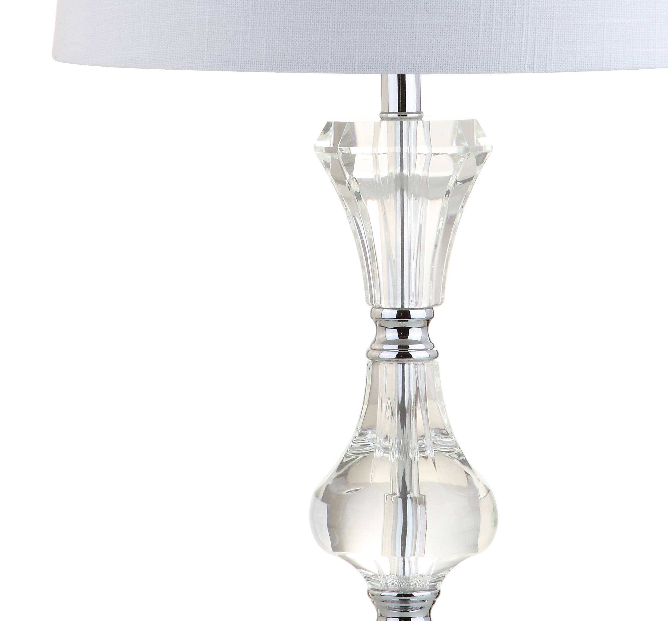 Alt View 6. Jonathan Y - Riley 25" Crystal LED Table Lamp, Clear - Clear.