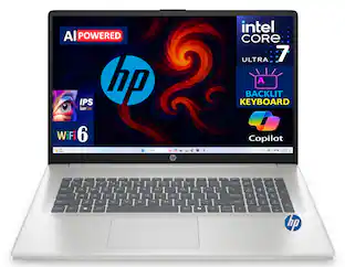 AI POWERED
hp
IPS Super Clear
WiFi 6
intel CORE 7 ULTRA
BACKLIT KEYBOARD
Copilot