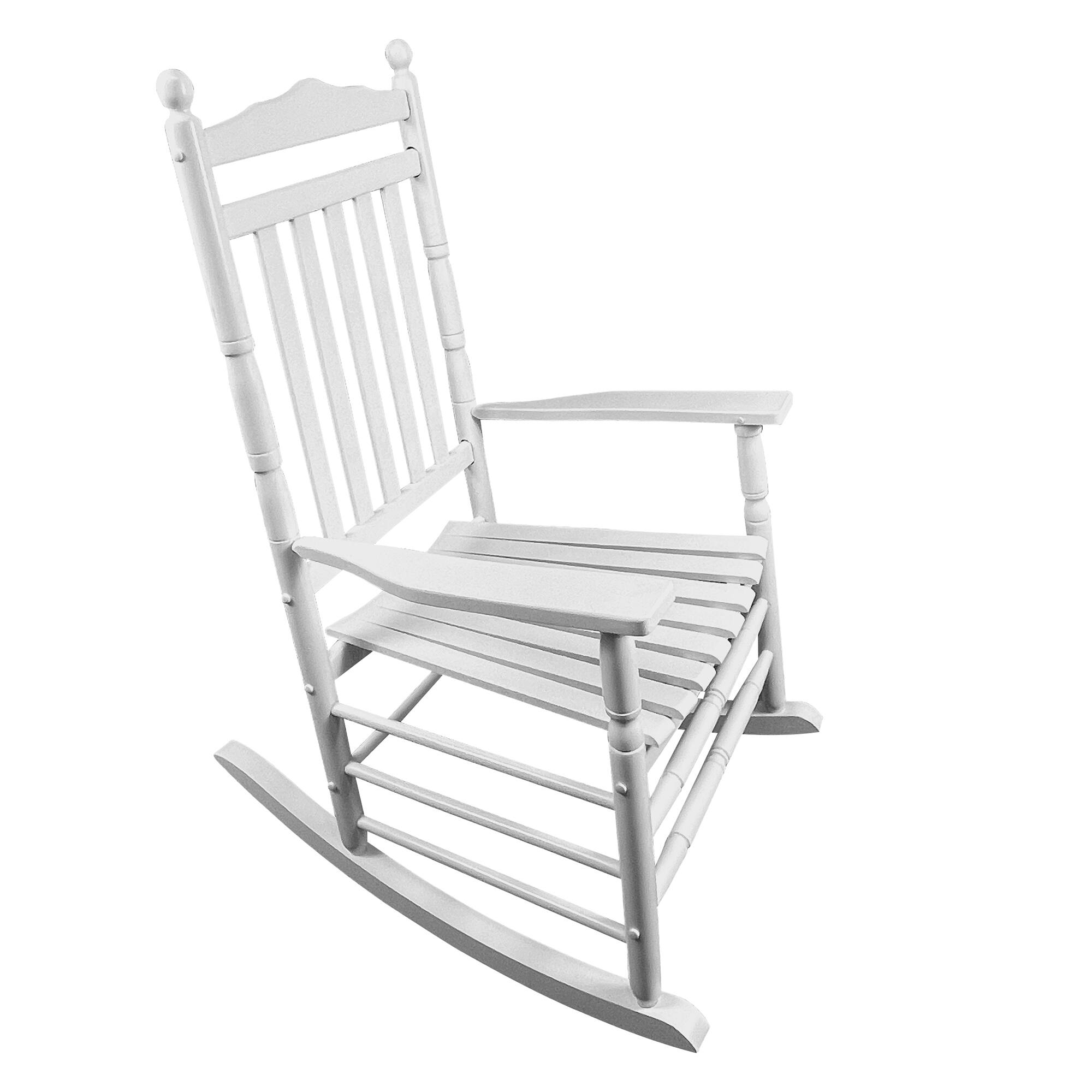 Alt View 1. AOOLIVE - BALCONY PORCH ADULT ROCKING CHAIR - WHITE - White.