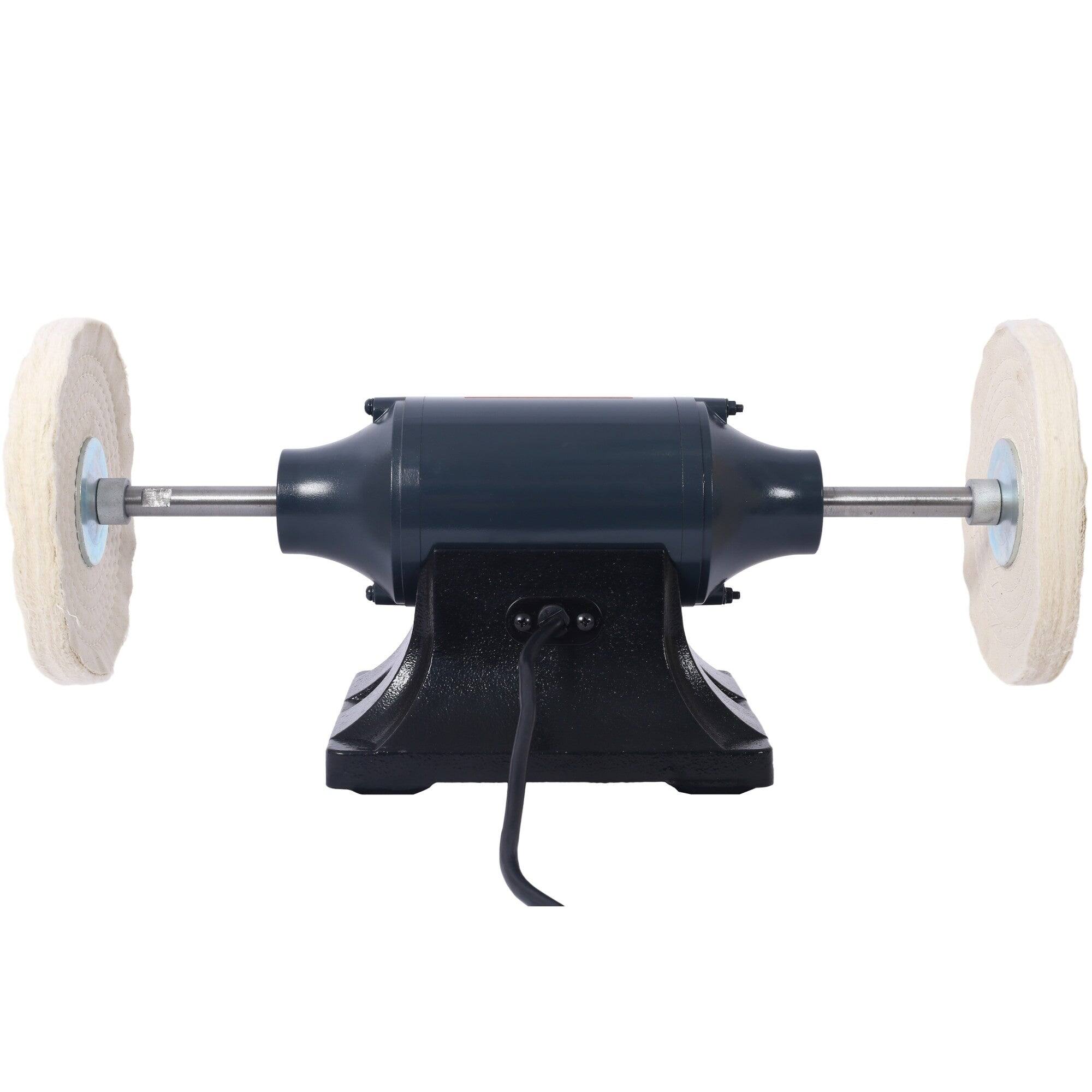 Alt View 2. Boyel Living - 110V Electric Polisher Bench Buffer Grinder with 4PCs 80Ply Thick Buffing Wheels for Metal Jewelry Wood - Blue.