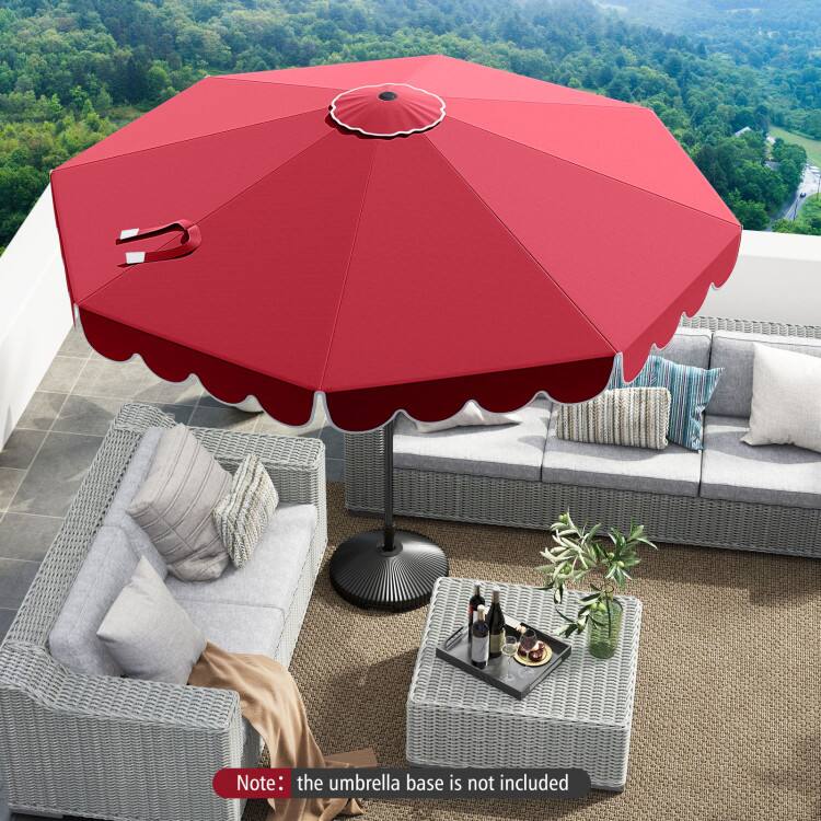 Note: the umbrella base is not included