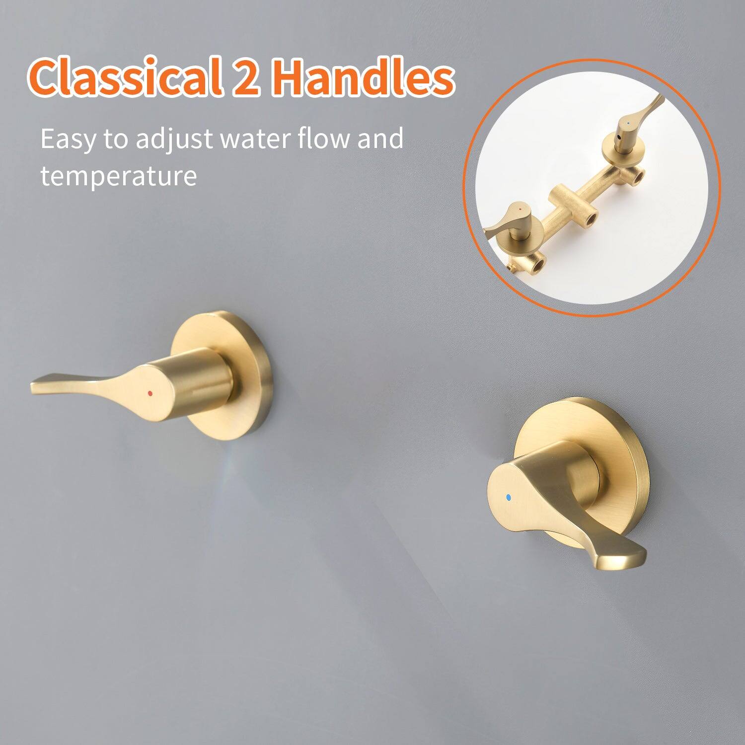 Classical 2 Handles

Easy to adjust water flow and temperature