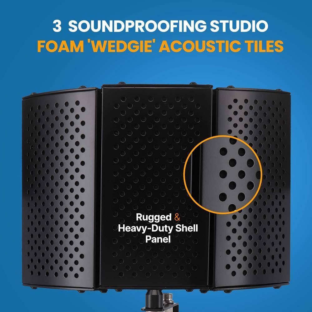 3 SOUNDPROOFING STUDIO FOAM 'WEDGIE' ACOUSTIC TILES  
Rugged & Heavy-Duty Shell Panel
