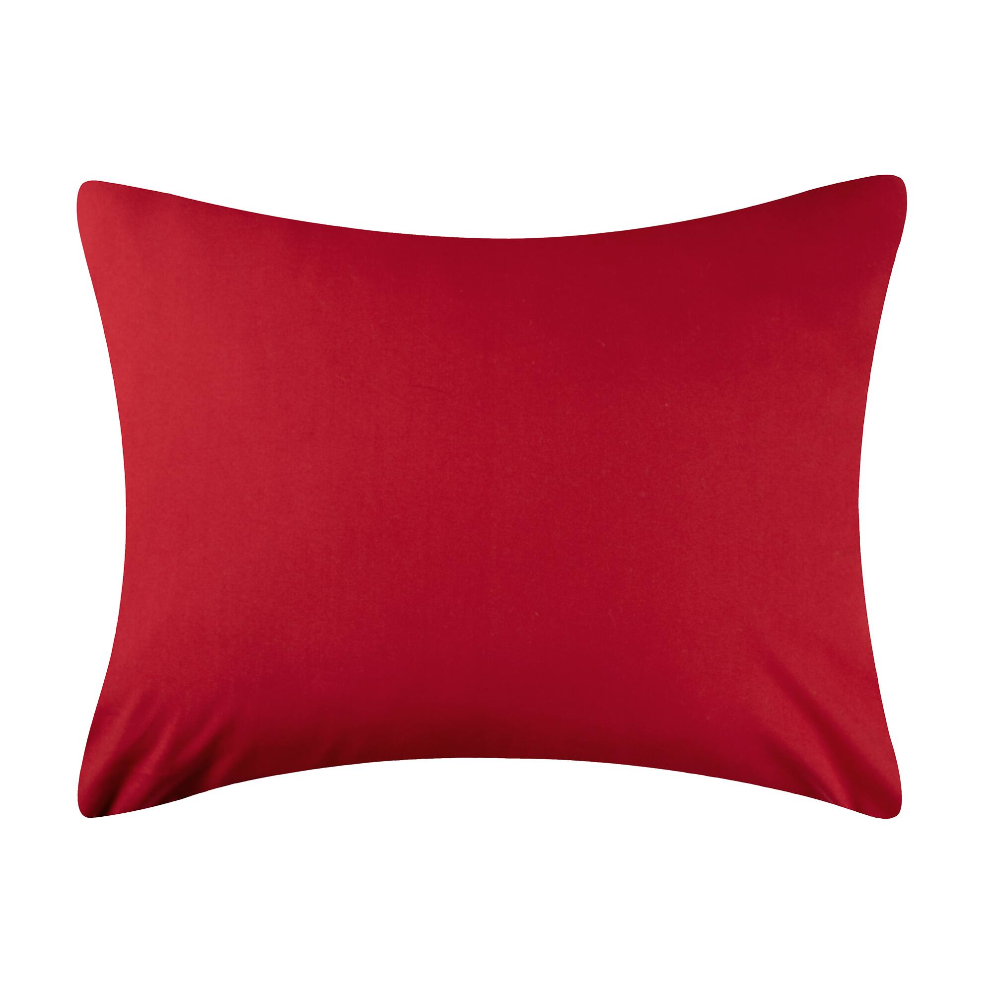 Left. BreeBe - Peppermint Party Sham Standard - Red.