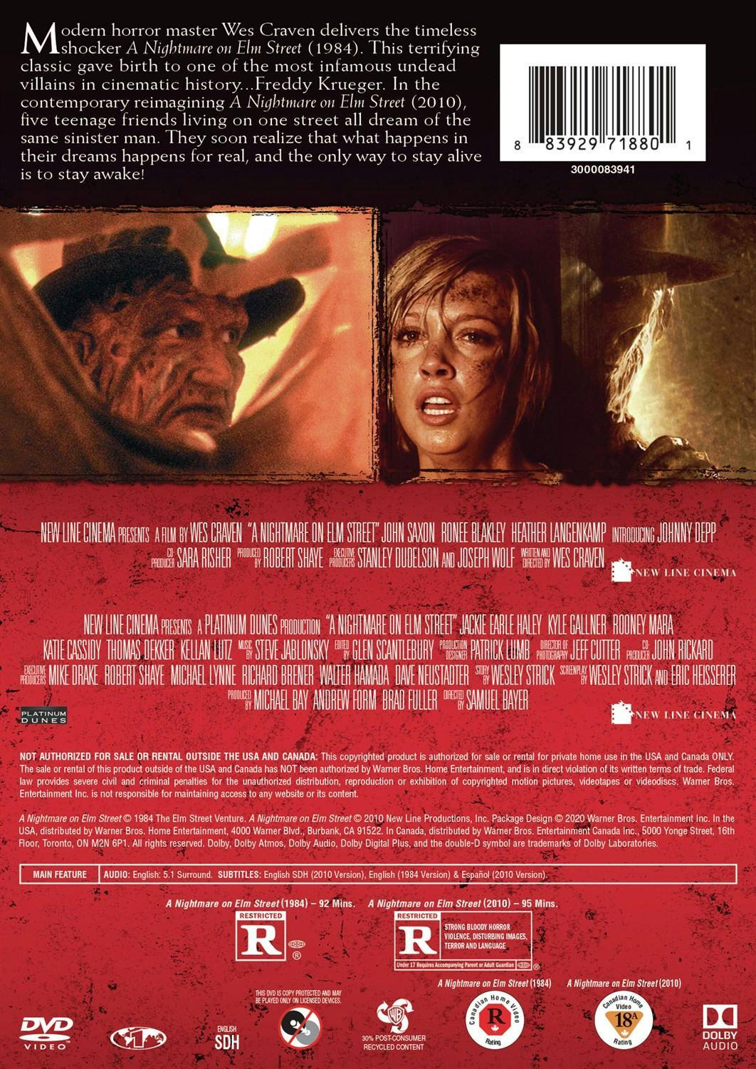 Back. A Nightmare On Elm Street (DVD Double Feature) [DVD].