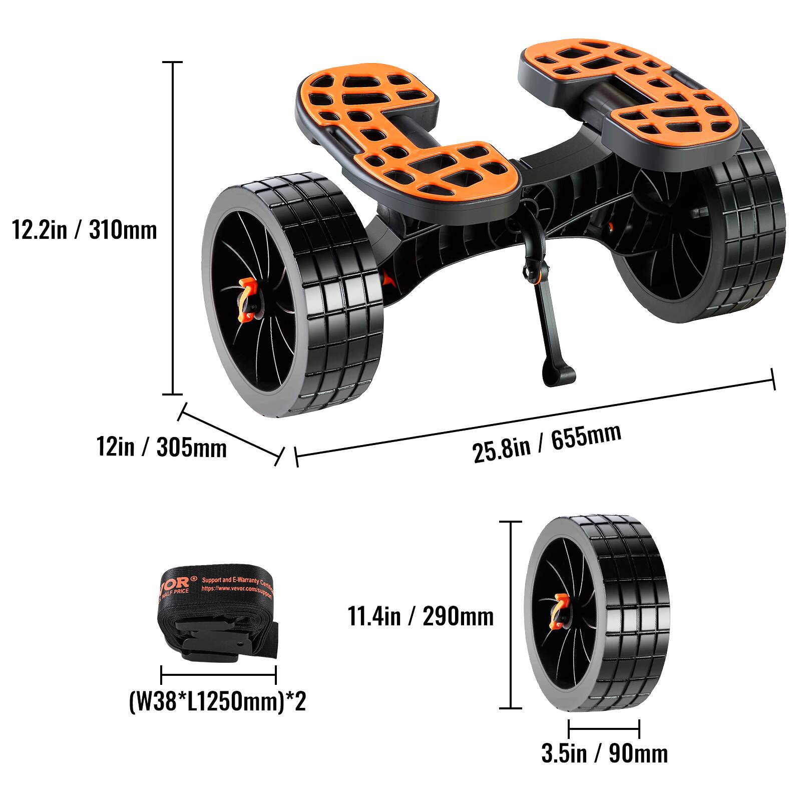 12.2in / 310mm  
12in / 305mm  
25.8in / 655mm  
11.4in / 290mm  
3.5in / 90mm  
(W38*L1250mm)*2  

Support and Warranty  
OR  
PON  
MPR  
E  
SA  
Tama