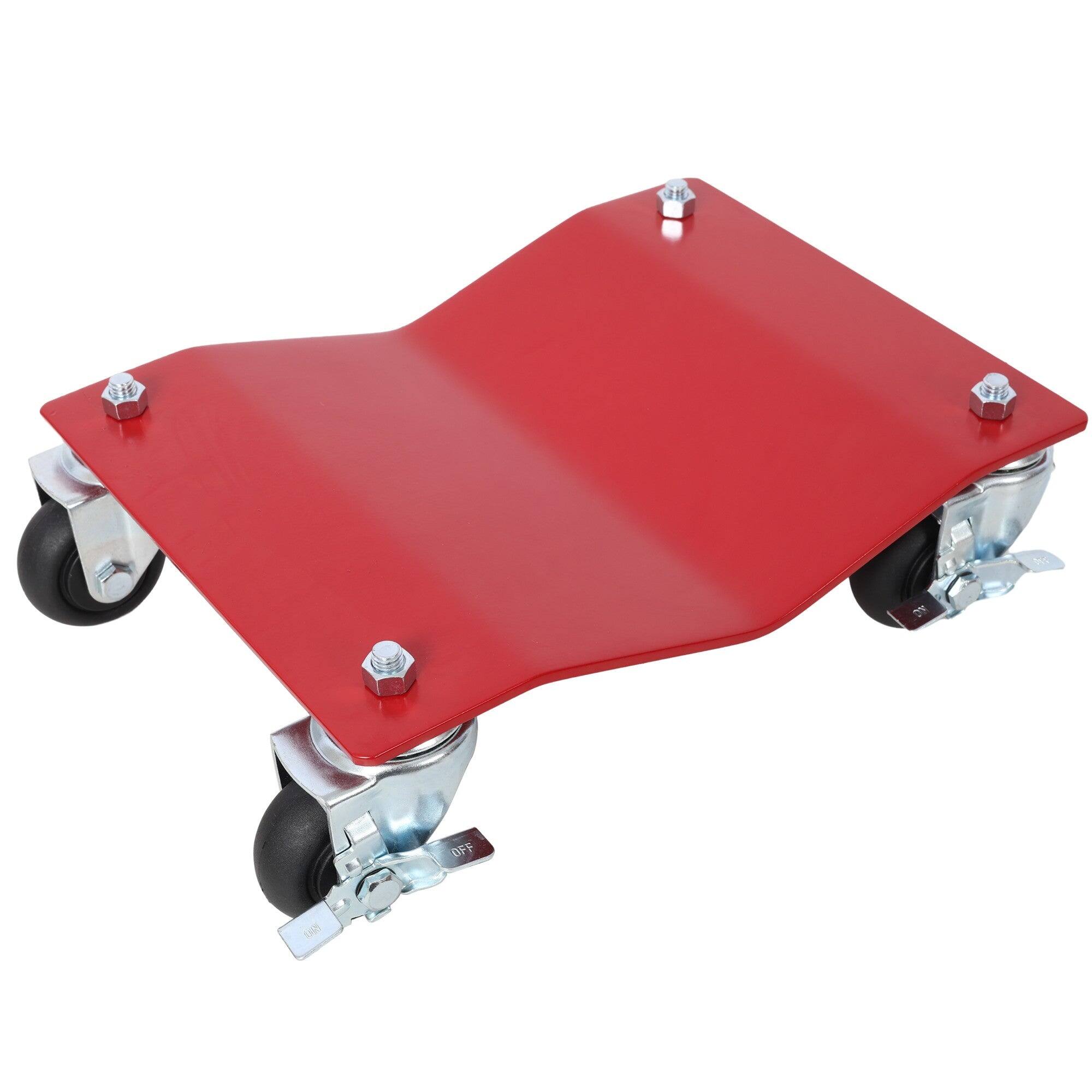 Alt View 1. Boyel Living - 4Pack 6000lb Capacity Heavy Duty Wheel Dolly Red with Brakes Steel Tire Mover - Red.