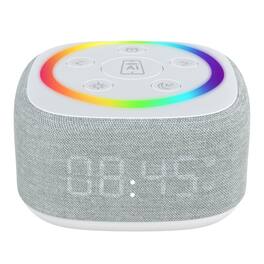 Gemini - BRS-180 Bluetooth home speaker with night light, 16 sleep sounds, and LED clock - White