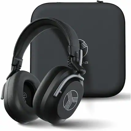 Front. TREBLAB - TREBLAB U5 - Hybrid Active Noise Cancelling Headphones Over-Ear Bluetooth 5.3, 55H Battery, Deep Bass, Multipoint, IPX4 - Blue.