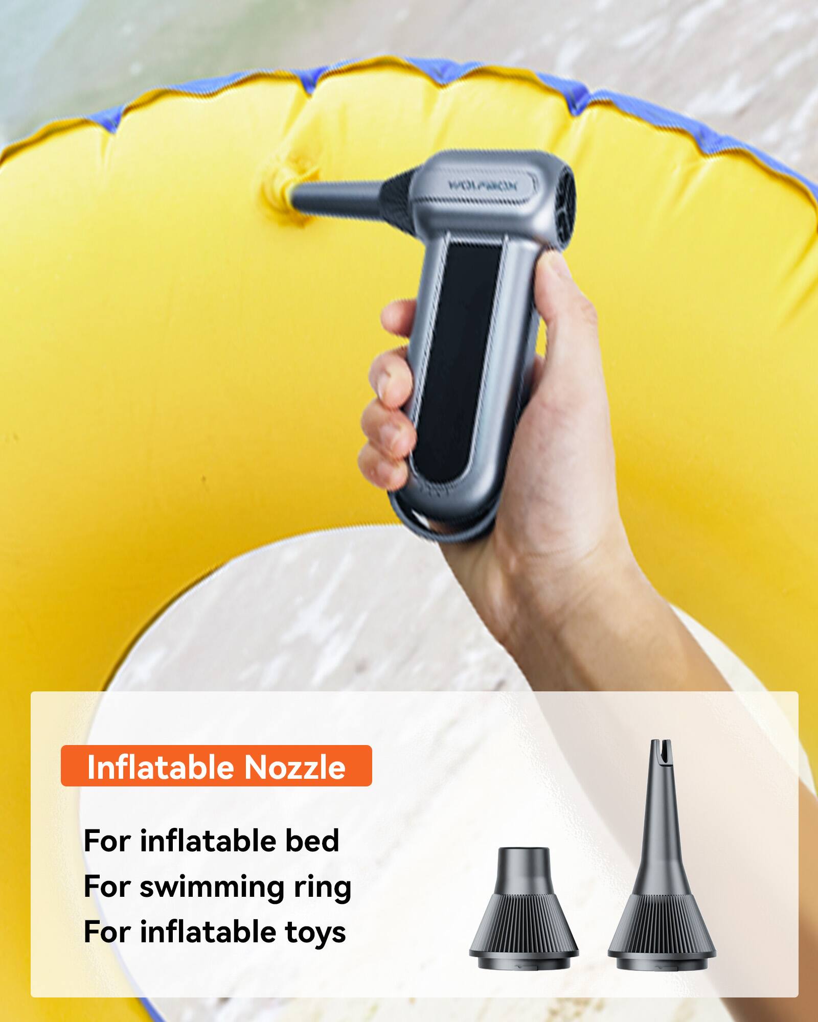 WOLPAKON  
Inflatable Nozzle  
For inflatable bed  
For swimming ring  
For inflatable toys