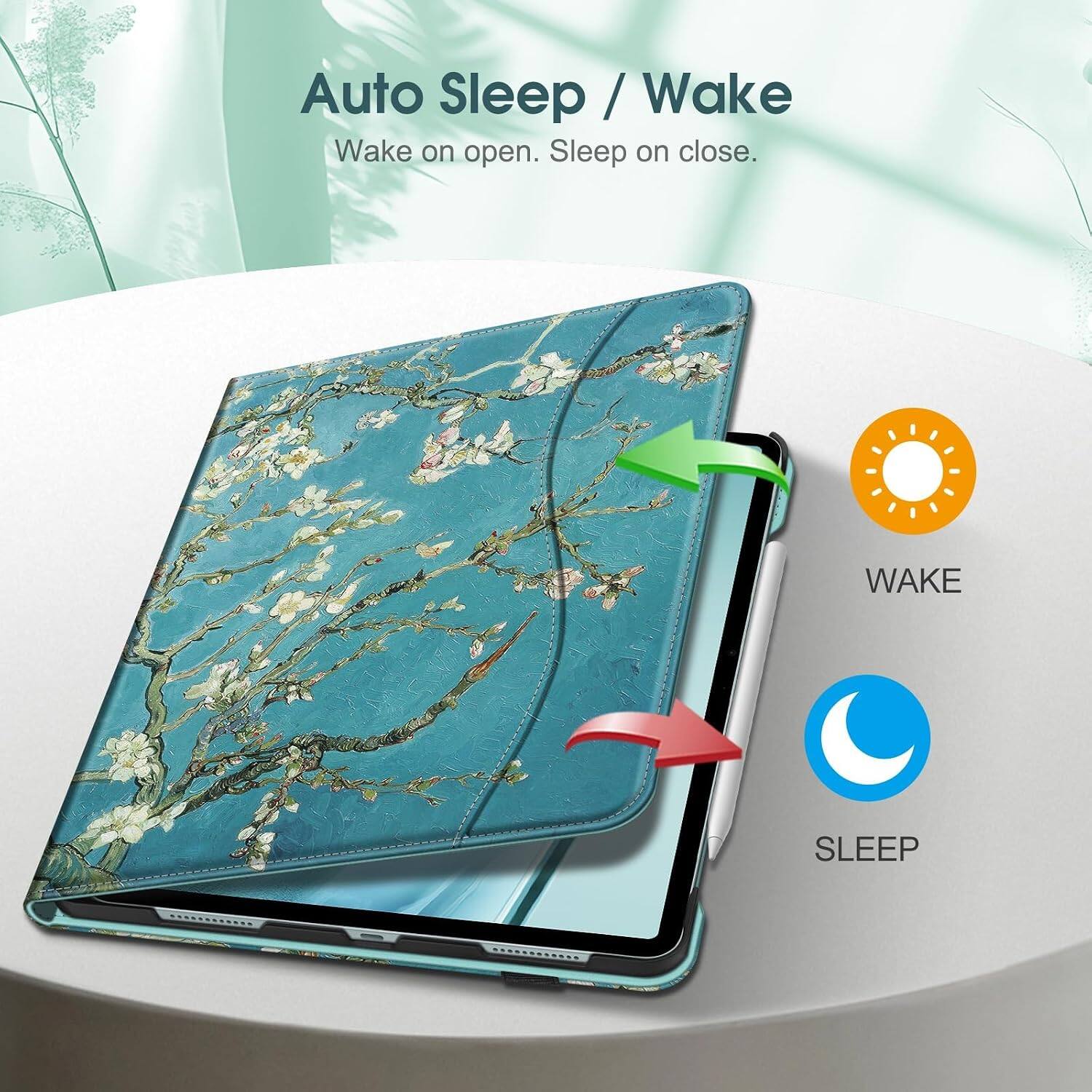 Auto Sleep / Wake  
Wake on open. Sleep on close.  

WAKE  
SLEEP