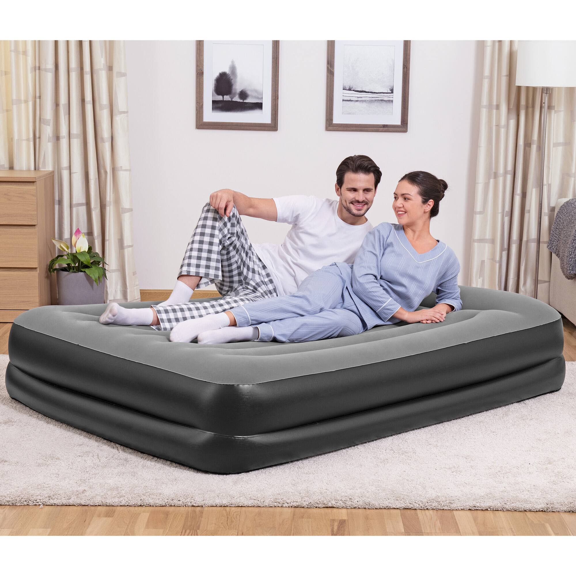 Alt View 4. Bestway - Tritech Air Mattress: Queen - 18" - Multicolored.