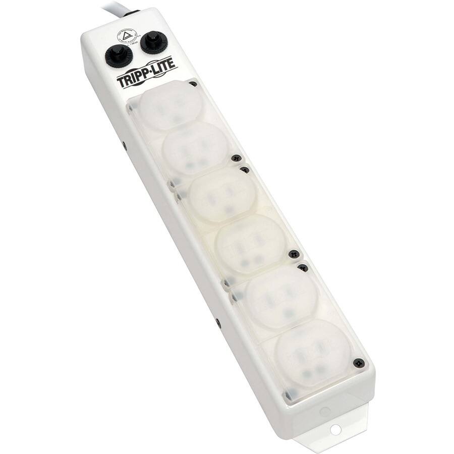Alt View 2. Tripp Lite - Tripp Lite by Eaton Safe-IT UL 1363A Medical-Grade Power Strip for Patient-Care Vicinity 6x Hospital-Grade Outlets 15 - White.