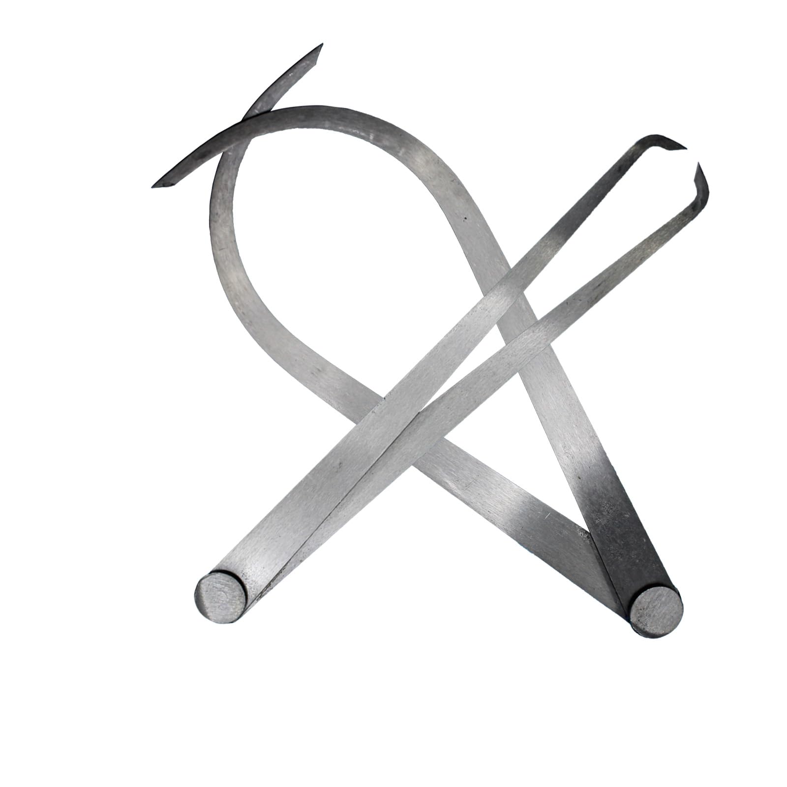 Alt View 4. Dapper Styles - Pair Of Metal Inside Outside Caliper Tools - Bent-leg And Straight-leg Design For Accurate Measurements Pot... - 12 inch.