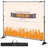 VEVOR - Telescopic Backdrop Banner Stand 8'x8' Banner Stand Step and Repeat Backdrop Banner Stand Retractable Banner Stand (8ft) - Black