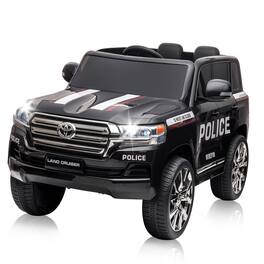 GARVEE - Licensed Toyota Land Cruiser Electric Car for Kids,12V Ride on Car w/Parent Remote Control with Battery Powered - Black&White