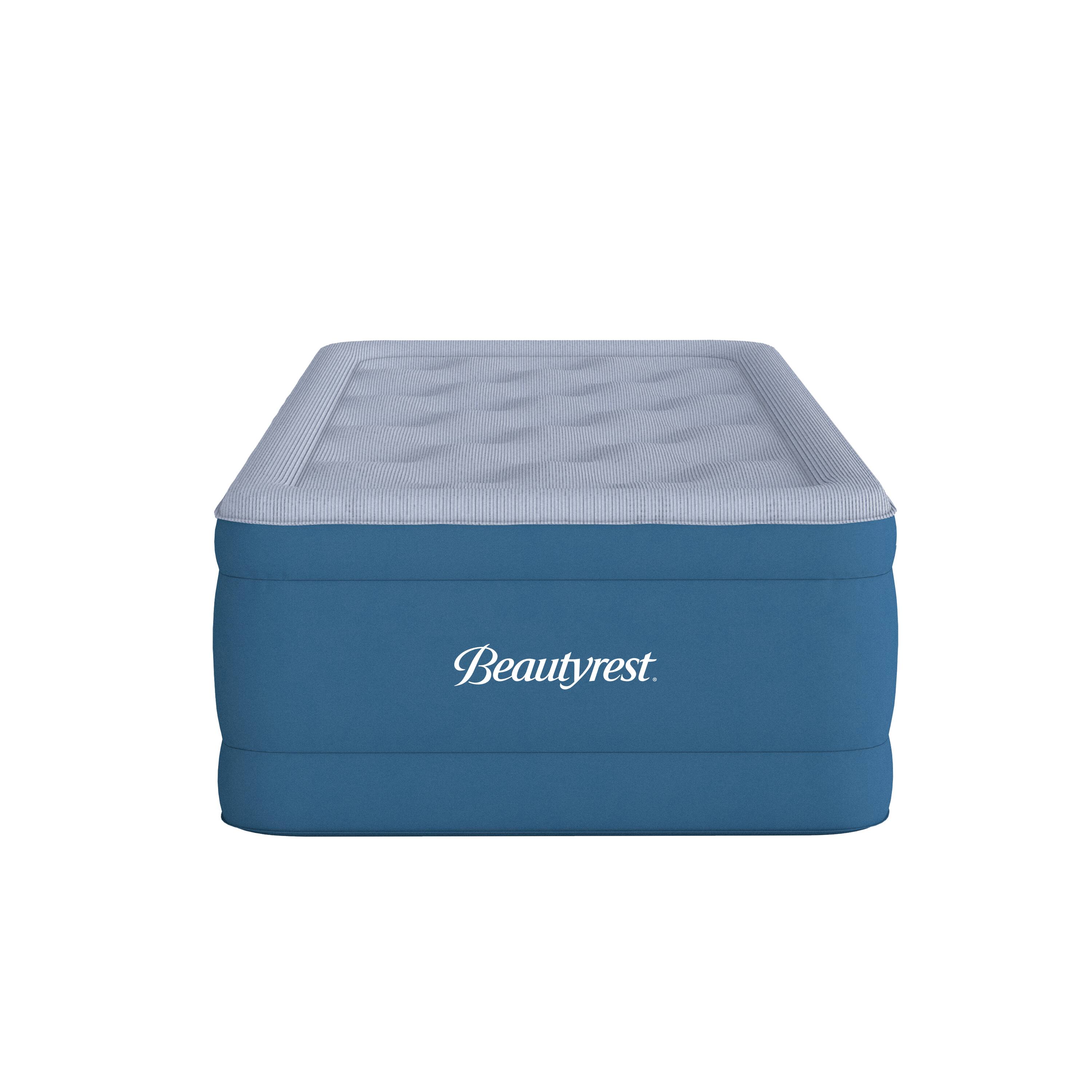 Alt View 2. Beautyrest - 20" Sensair Air Mattress, Built-in Pump, Cooling Top, 750 lb Capacity-Twin - Gray/Blue.