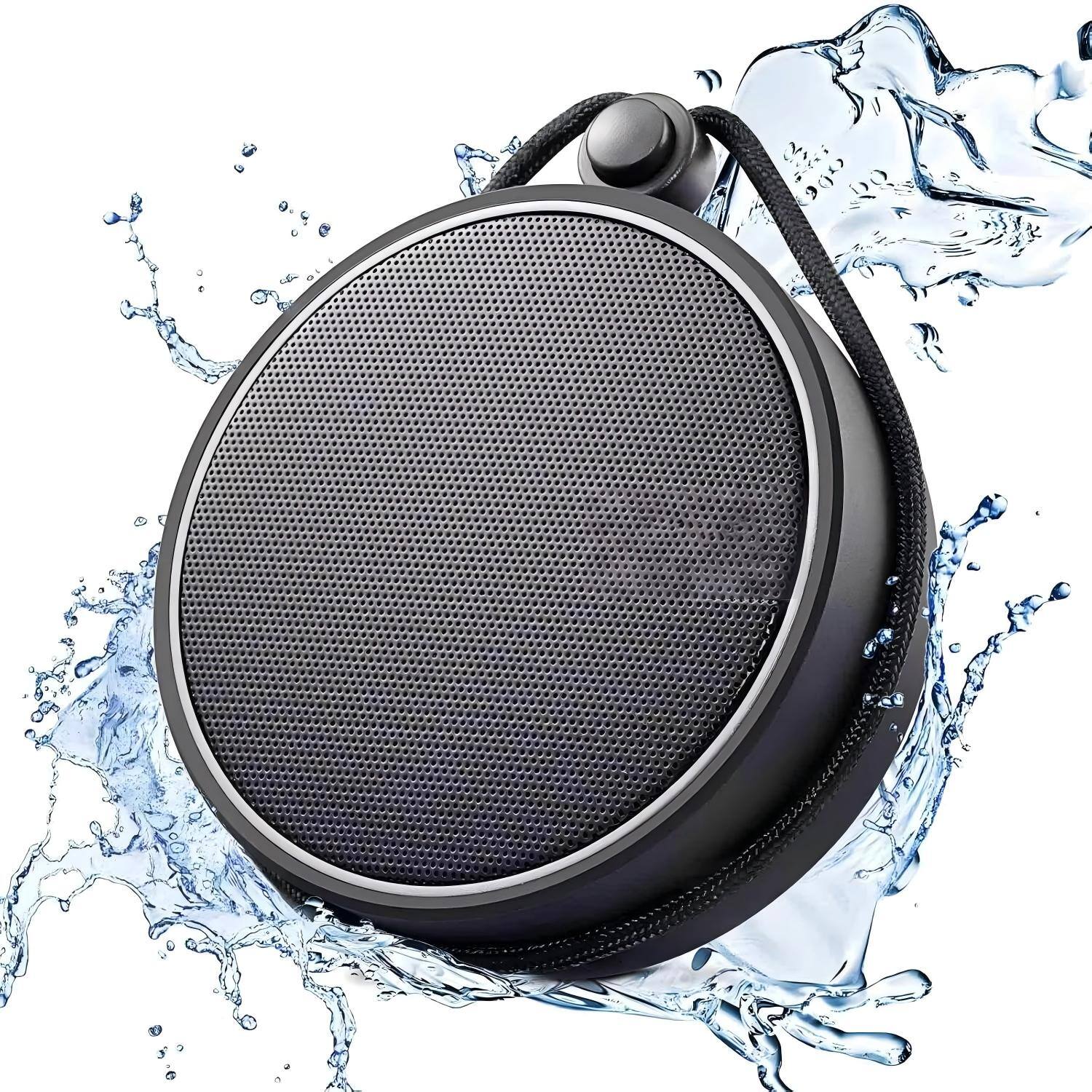 Back. Luckbyte - Waterproof Portable Bluetooth Speaker with Suction Cup TF Card Support for Beach Kayak Shower Use.