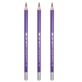 Unique Bargains - Watercolor Pencils, Color Pencil Set for Adult Coloring, Blending, 3pcs - Purple