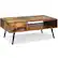 Alt View 17. Costway - Retro Coffee Table Mid Century Modern Living Room Furniture w/Open Storage Shelf - Rustic Brown.