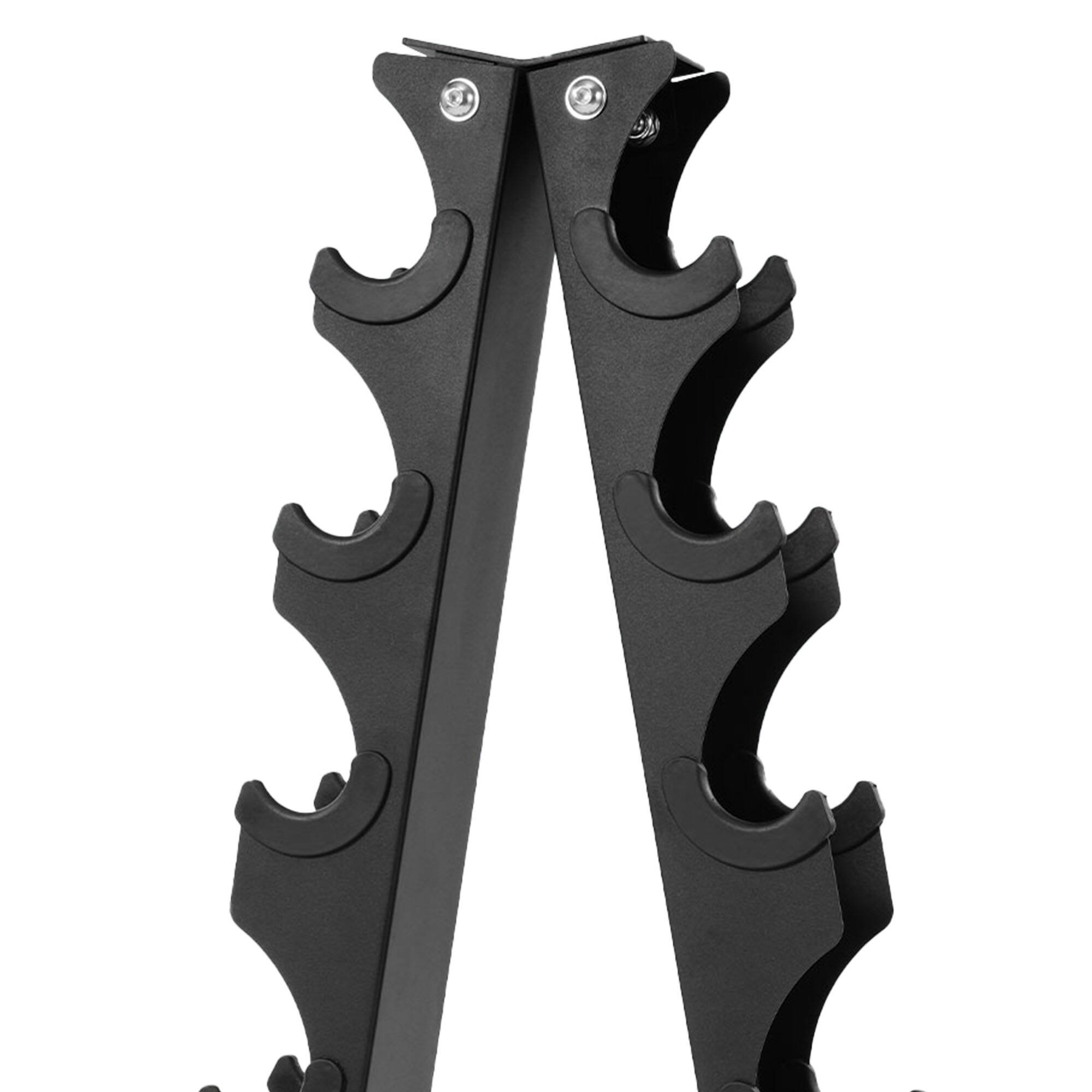 Alt View 7. BalanceFrom Fitness - BalanceFrom Fitness 76 Pound Neoprene Coated Dumbbell Set with Stand, Black - Black.