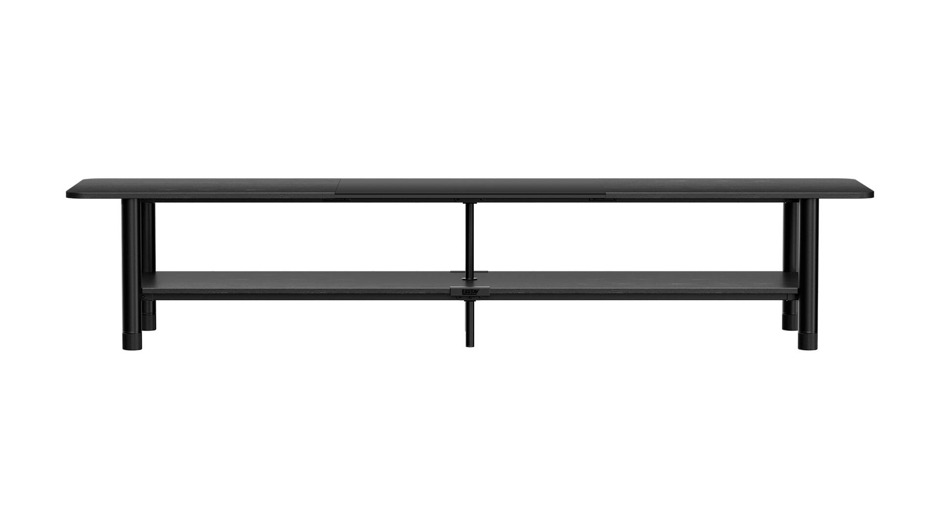 Angle. ErgoAV - FlexFold TV Stand – for TVs up to 98″ - Black.