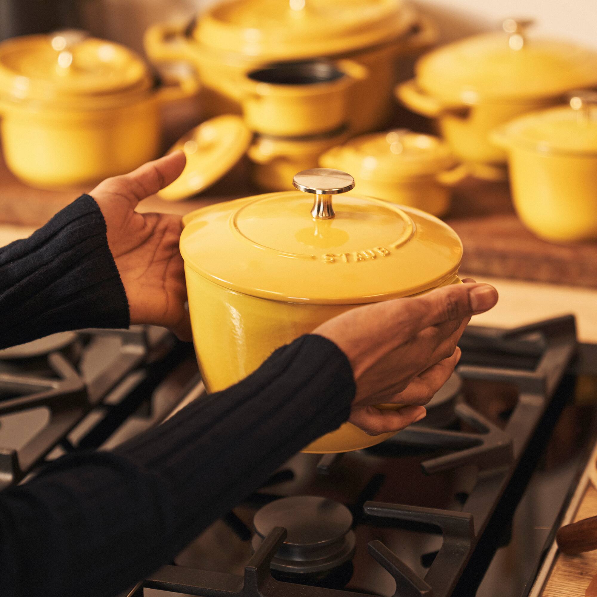 Alt View 1. Staub - STAUB Cast Iron 1.5-qt Petite French Oven - Citron - Citron.