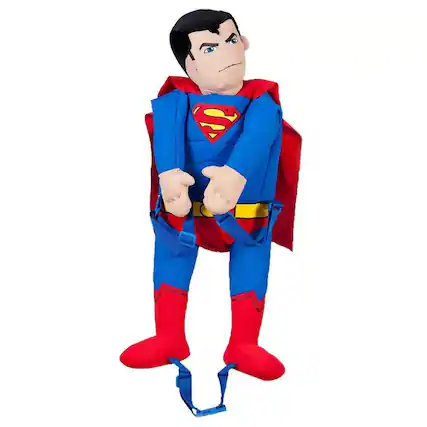 Front. DC Universe - Comic Images DC Comics Superman Plush Backpack - Blue.