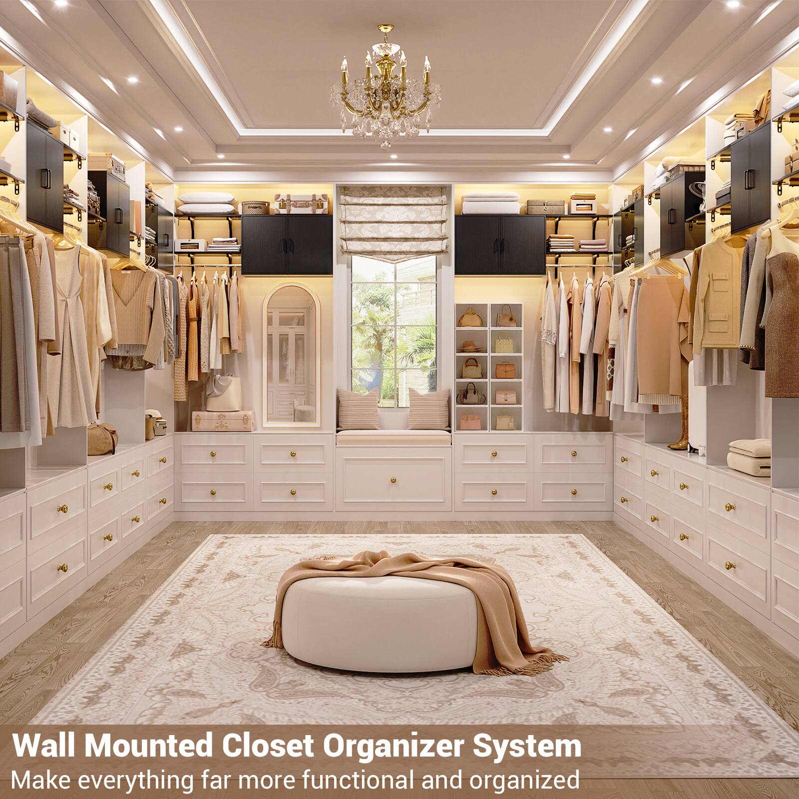 Wall Mounted Closet Organizer System  
Make everything far more functional and organized