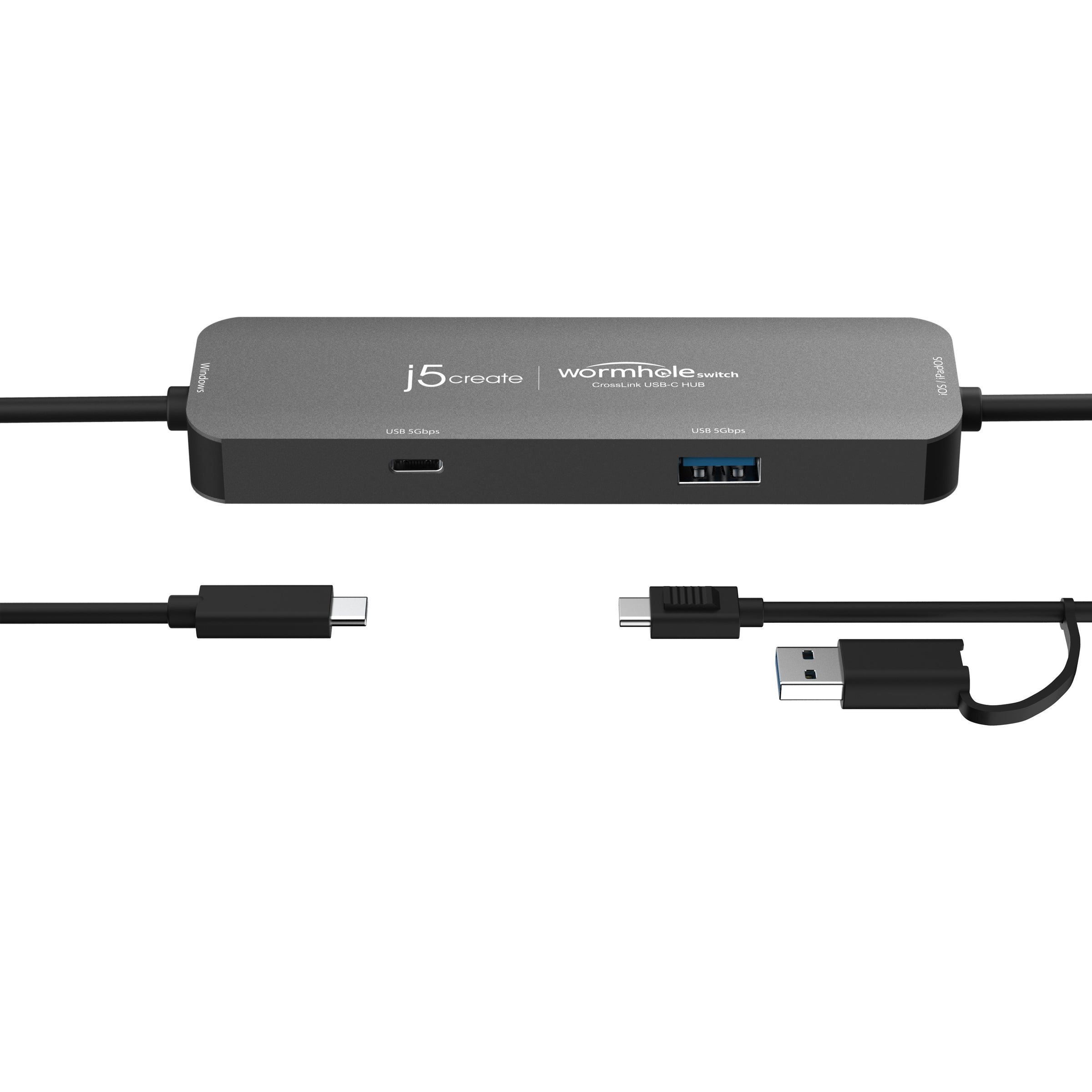j5create | wormhole switch  
CrossLink USB-C Hub  
USB 3.0  
USB 3.0