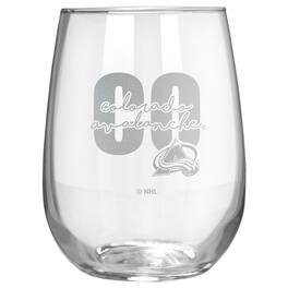 Great American Products - Colorado Avalanche Etched 17oz. City Stemless Wine Glass - Multicolor