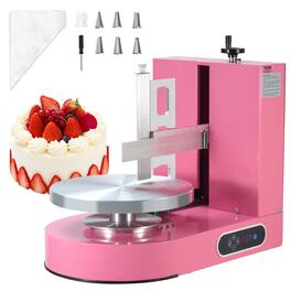 VEVOR - Cake Decorating Machine, Cake Cream Spreading Coating Smearing Machine, Low Noise Cake Frosting Machine - Pink
