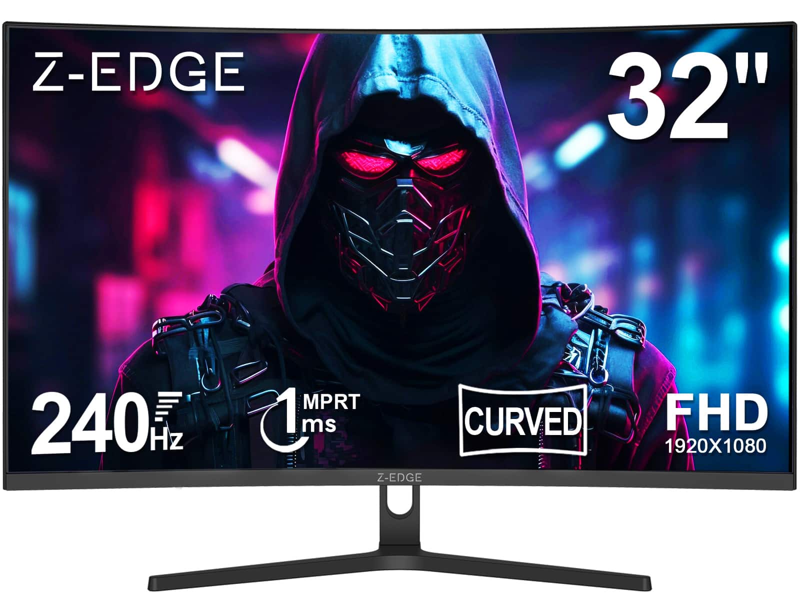 Z Z-Edge - 32 inch 1080P Full HD 1920 x 1080 240 Hz 1 ms Curved Gaming Monitor, FreeSync Compatible, HDMI + DP - Black