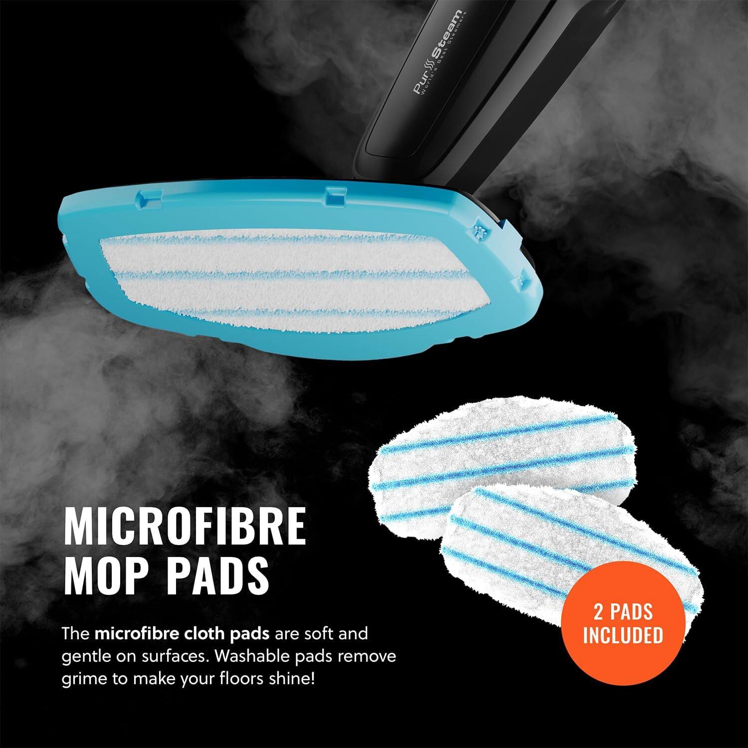 MICROFIBRE MOP PADS

The microfibre cloth pads are soft and gentle on surfaces. Washable pads remove grime to make your floors shine!

2 PADS INCLUDED