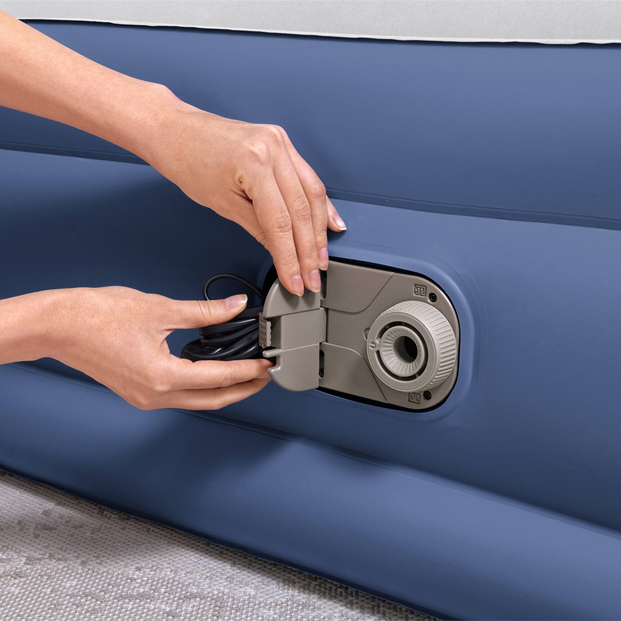 Alt View 3. Bestway - Tritech Air Mattress: Queen 18" - Built-In AC Pump - Multicolored.