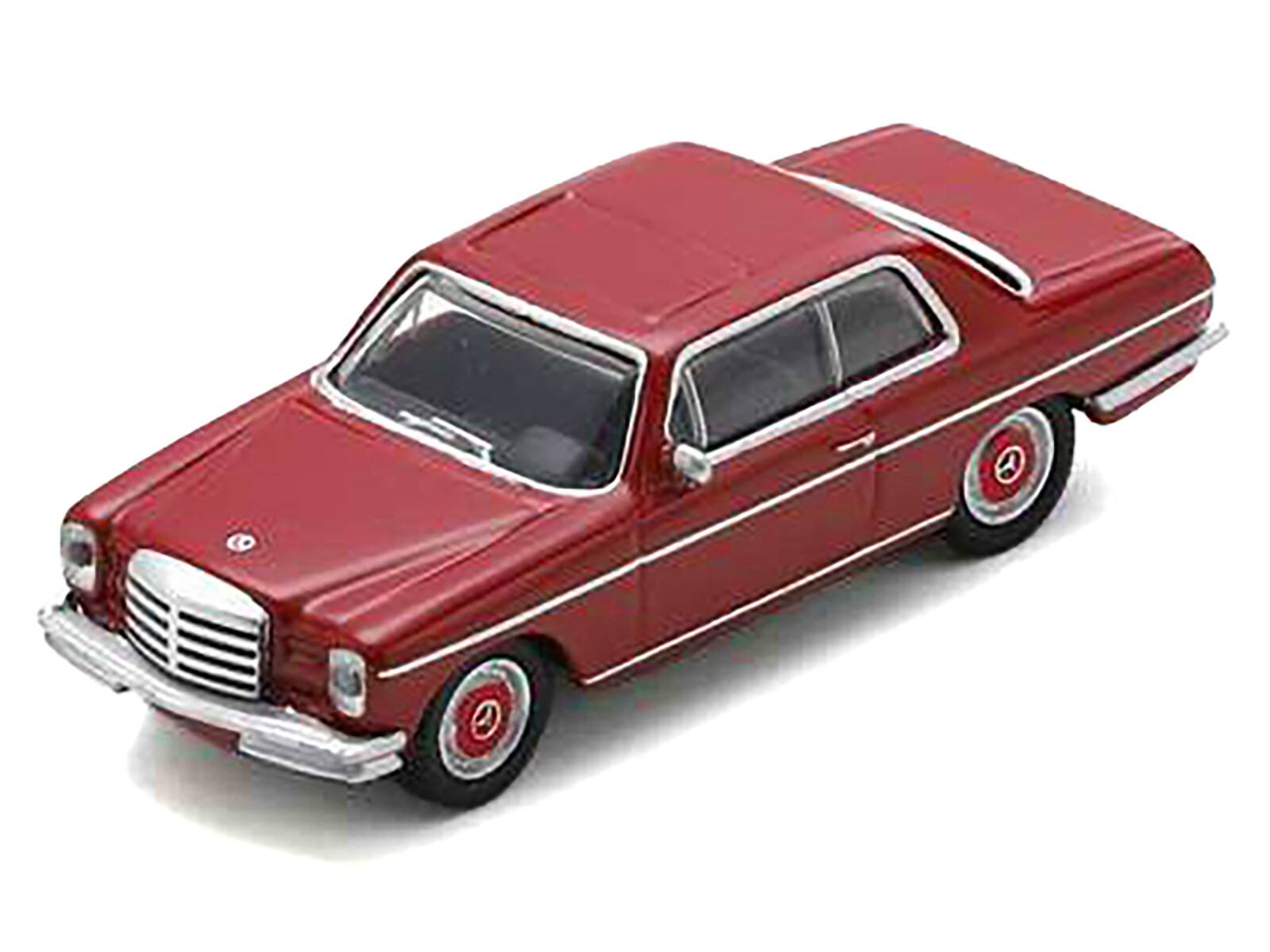 Angle. Schuco - Mercedes-Benz /8 (W114) Coupe Red 1/87 (HO) Diecast Model Car by Schuco - Red.