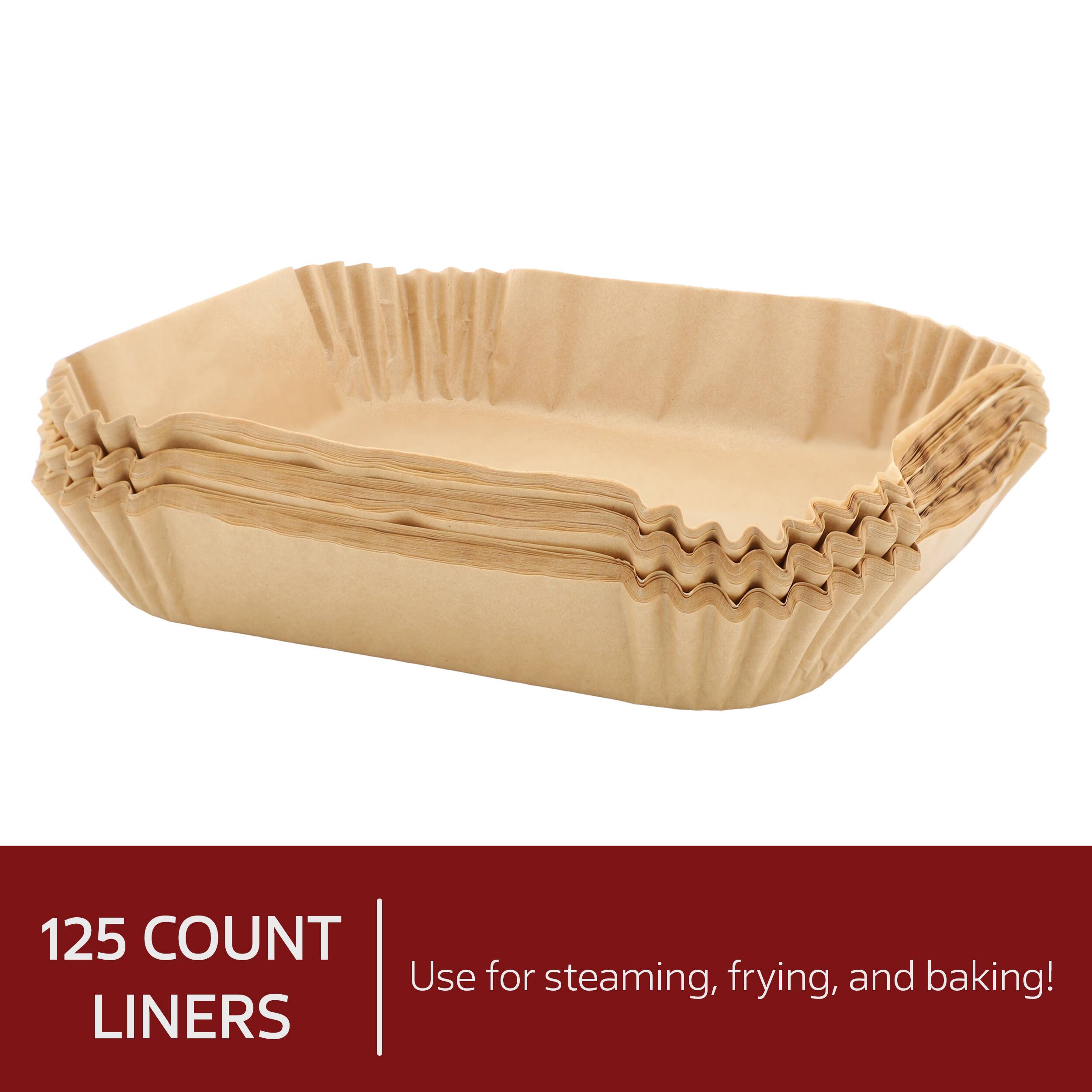 125 COUNT LINERS

Use for steaming, frying, and baking!