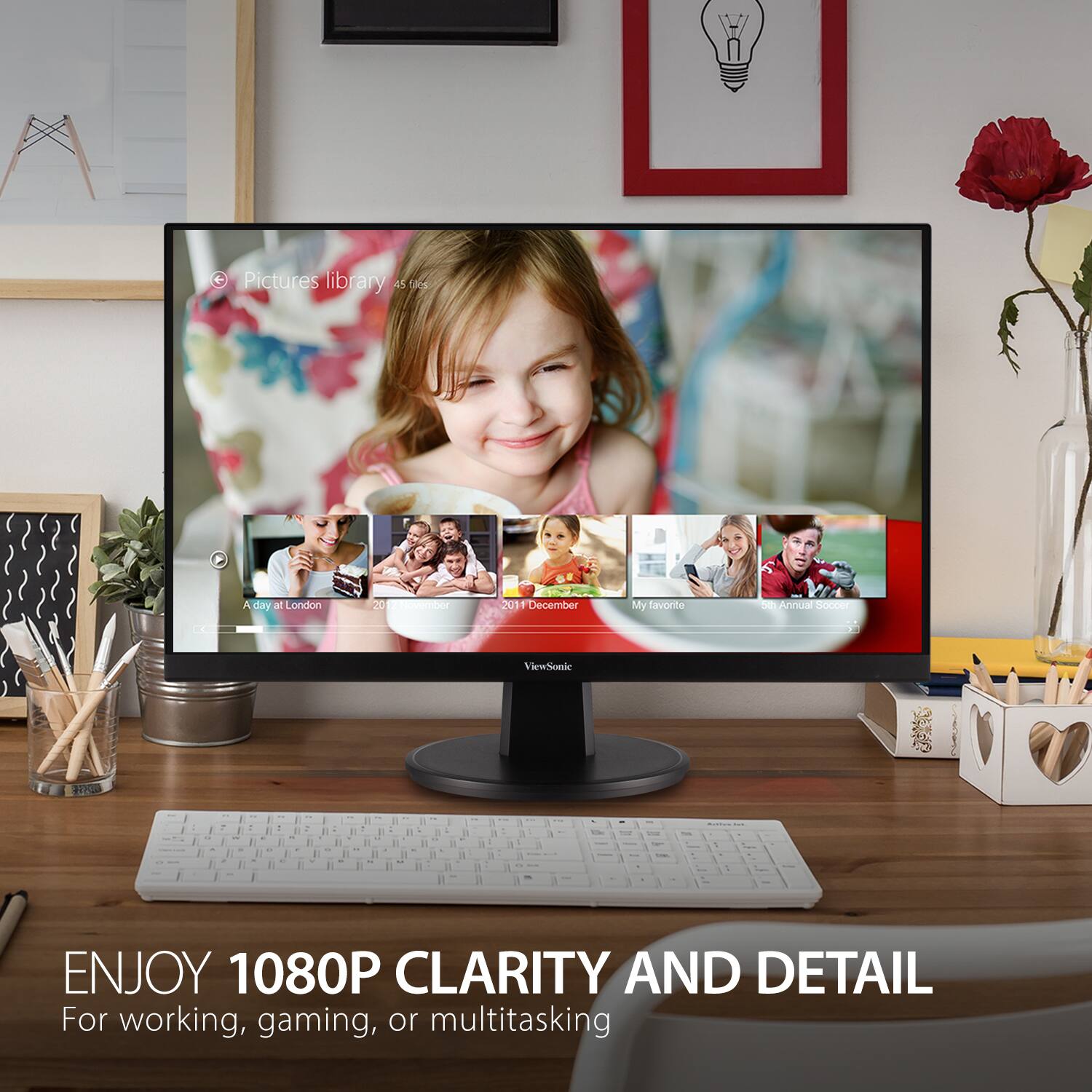 Angle. ViewSonic - VA2247-MH 22" LCD FHD Adaptive Sync Monitor (HDMI, VGA) - Black.