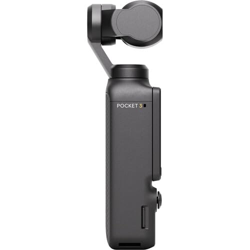 Left. DJI - DJI Osmo Pocket 3 Creator Combo Bundle with Clip-On Transmitter/Recorder, Wide Angle Lens, Battery Handle, Mini Tripod, - Black.