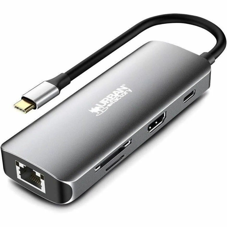 URBAN FACTORY HUBEE Mini Max Station USB C Triple ecran 130W URBAN FACTORY HUBEE Mini Max Station USB C Triple ecran 130W