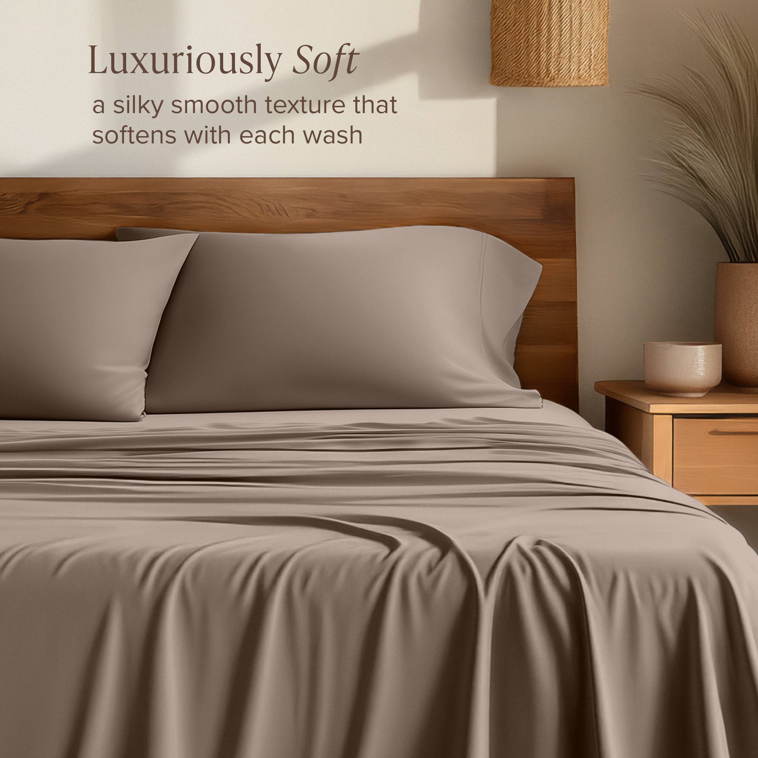 Luxuriously Soft  
a silky smooth texture that softens with each wash