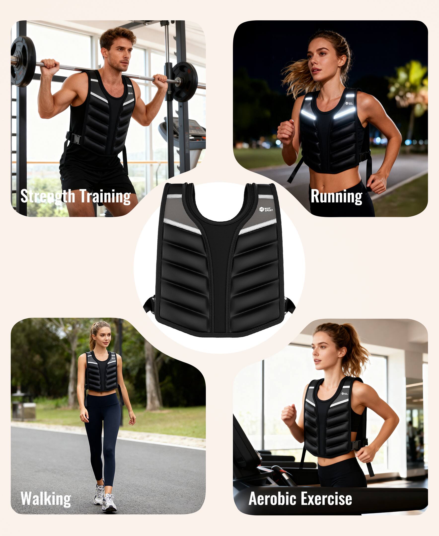 Strength Training  
Running  
Walking  
Aerobic Exercise