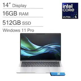 HP - EliteBook 1040 G11 14" FHD+ Laptop - Intel Core Ultra 5 with 16GB Memory - 512GB SSD - Thunderbolt 4 - Windows 11 Pro - Silver