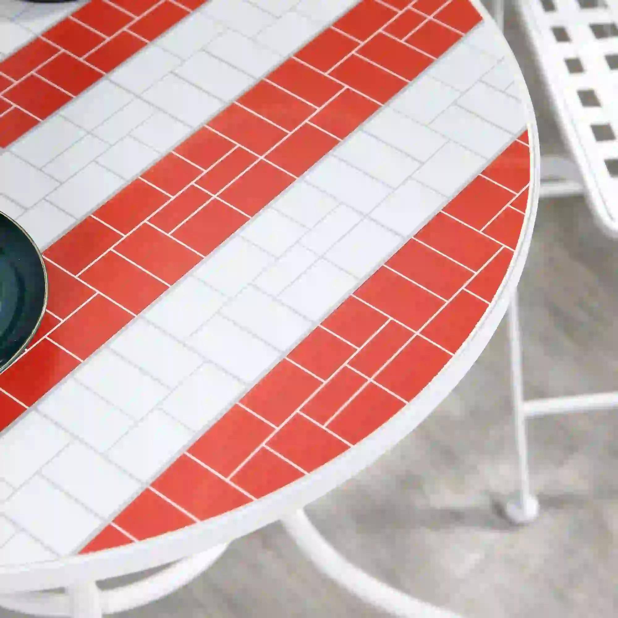 Alt View 4. Spaco - Spaco 3-Piece American Mosaic Outdoor Bistro Set, Folding Metal Frame - American Flag.