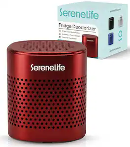 SereneLife - Fridge Deodorizer & Odor Eliminator Pod for Freezer, Closet, Car, Shoes - Red