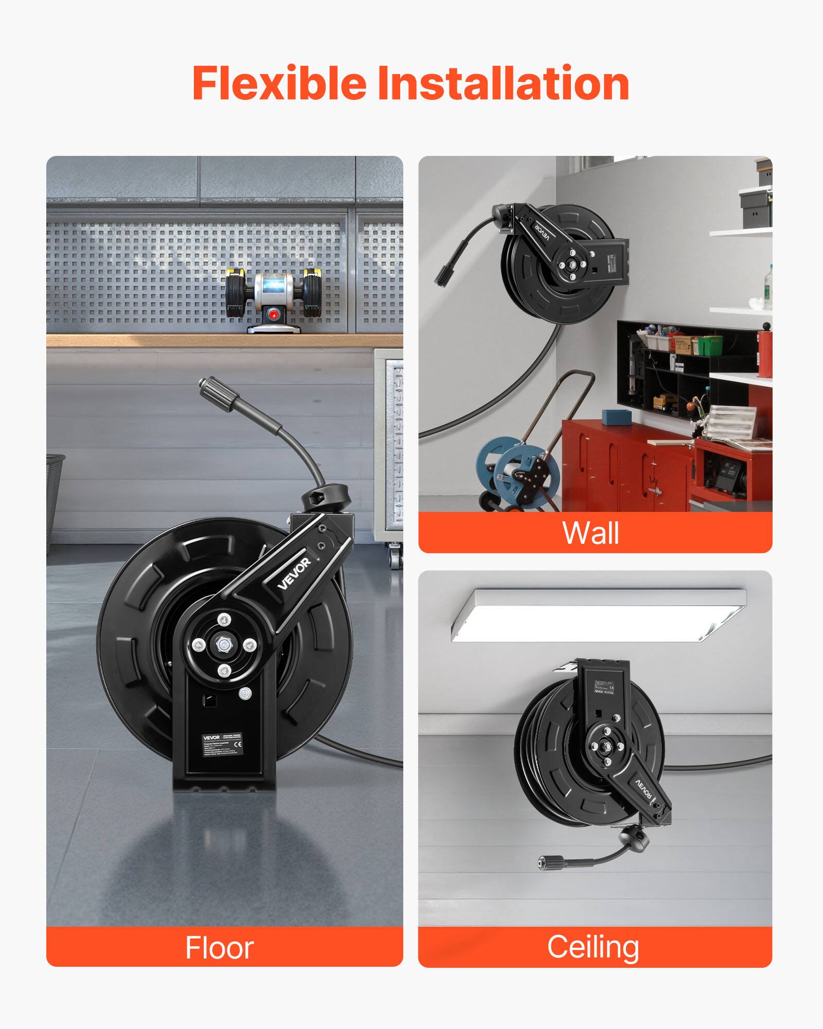 Flexible Installation

- Wall
- Floor
- Ceiling