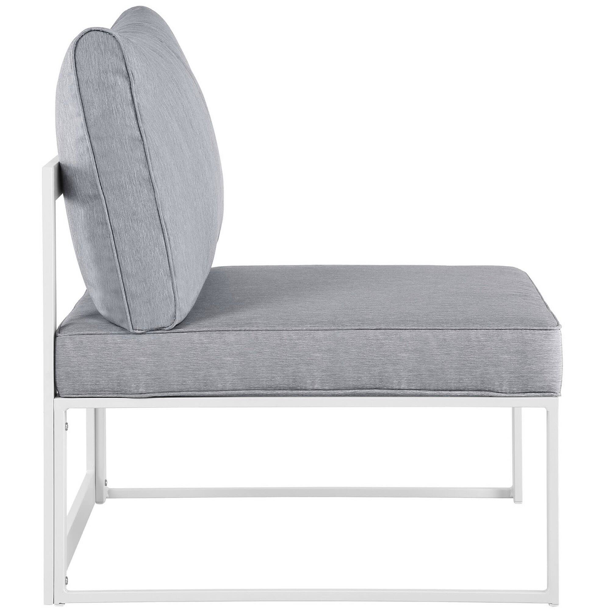 Angle. Modway - Fortuna Armless Outdoor Patio Chair by Modway - White Gray.