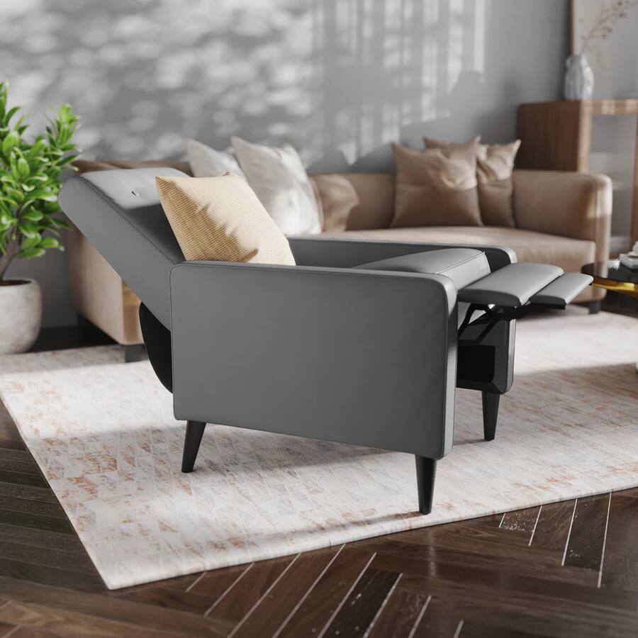 Sim Racing Setup Wood Emma + Oliver Jules Mid Century Modern Button Tufted Upholstered Easy ...